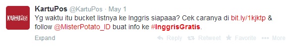 #InggrisGratis Mister Potato